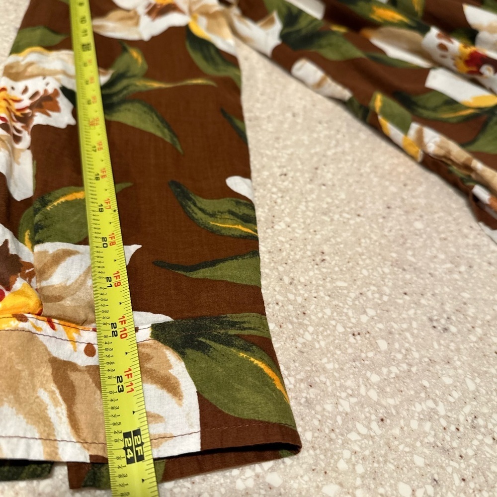 Jones New York SPORT 100% Cotton Floral Tropical Long Sleeve Button Top M - Picture 15 of 16